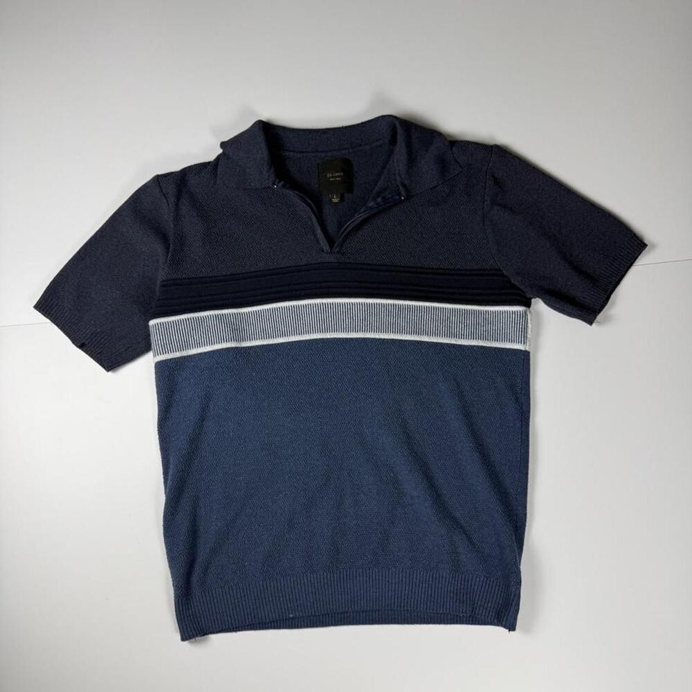 Unbranded Men's Navy and Blue Polo-shirts